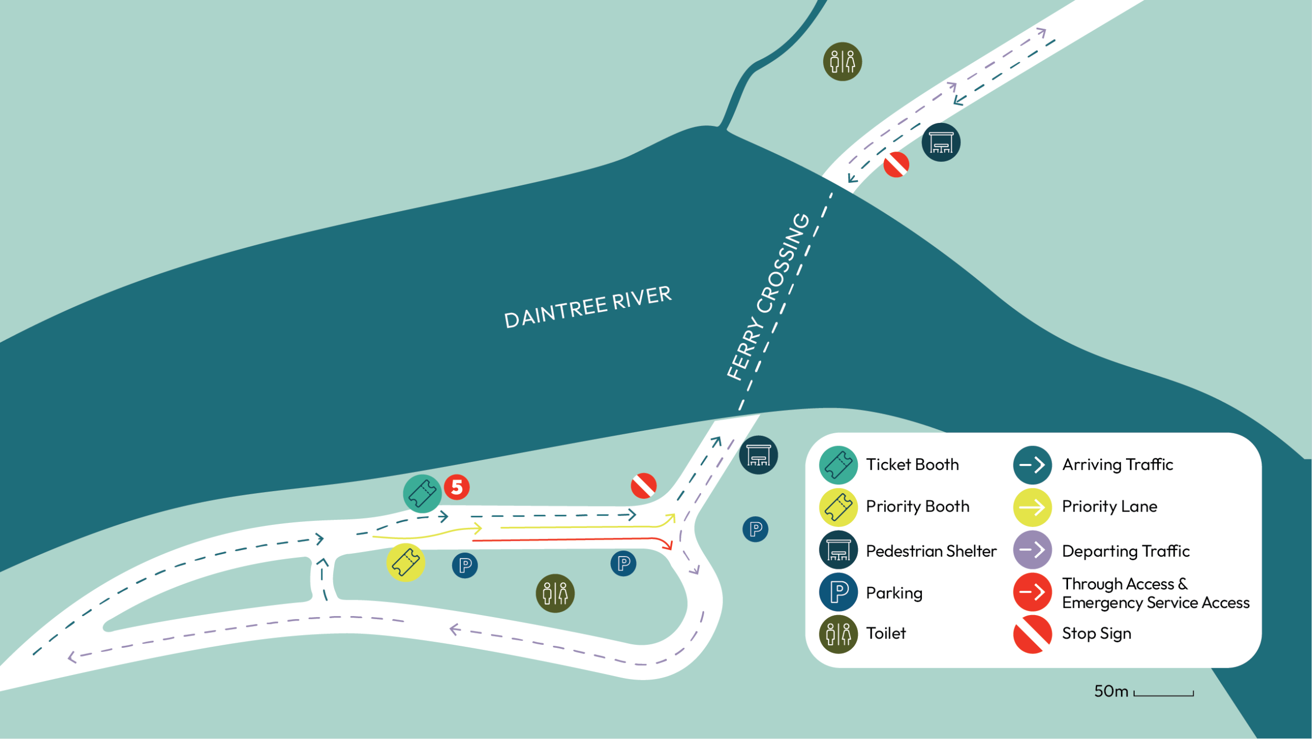Daintree Ferry Access Map